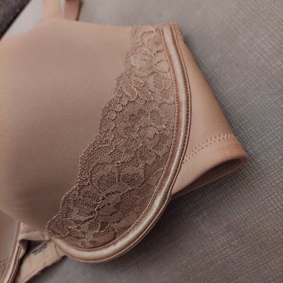 VANITY FAIR Full Figure RADIANT 76528 Underwire Bra Tan Beige size 38DD foam cup - Picture 4 of 11